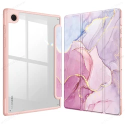 Custodia per Tablet in Acrilico Trasparente con Portapenne e Retro Trasparente