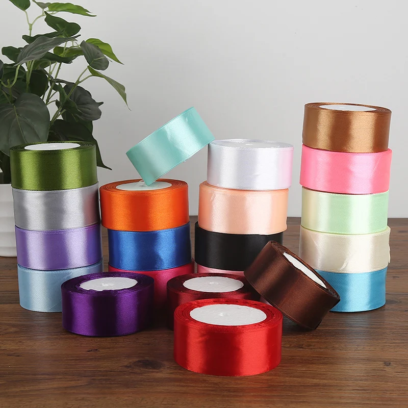 Satin Ribbons 25yards/Roll 6/10/12/15/20/25/40mm DIY Handmade Crafts Scrapbooking Christmas Halloween Wedding Gift Wrapping Tape satin ribbons ribbon decoration ribbon supplies wrapping ribbon satin ribbon christmas ribbon labeling ribbon label ribbon