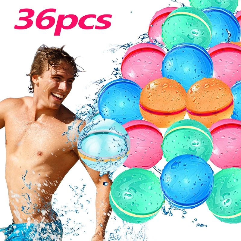 Magnetic Reusable Water Balloons Refillable Water Balloon Quick Fill Self Sealing Bomb Splash Balls for Kids Swimming Pool