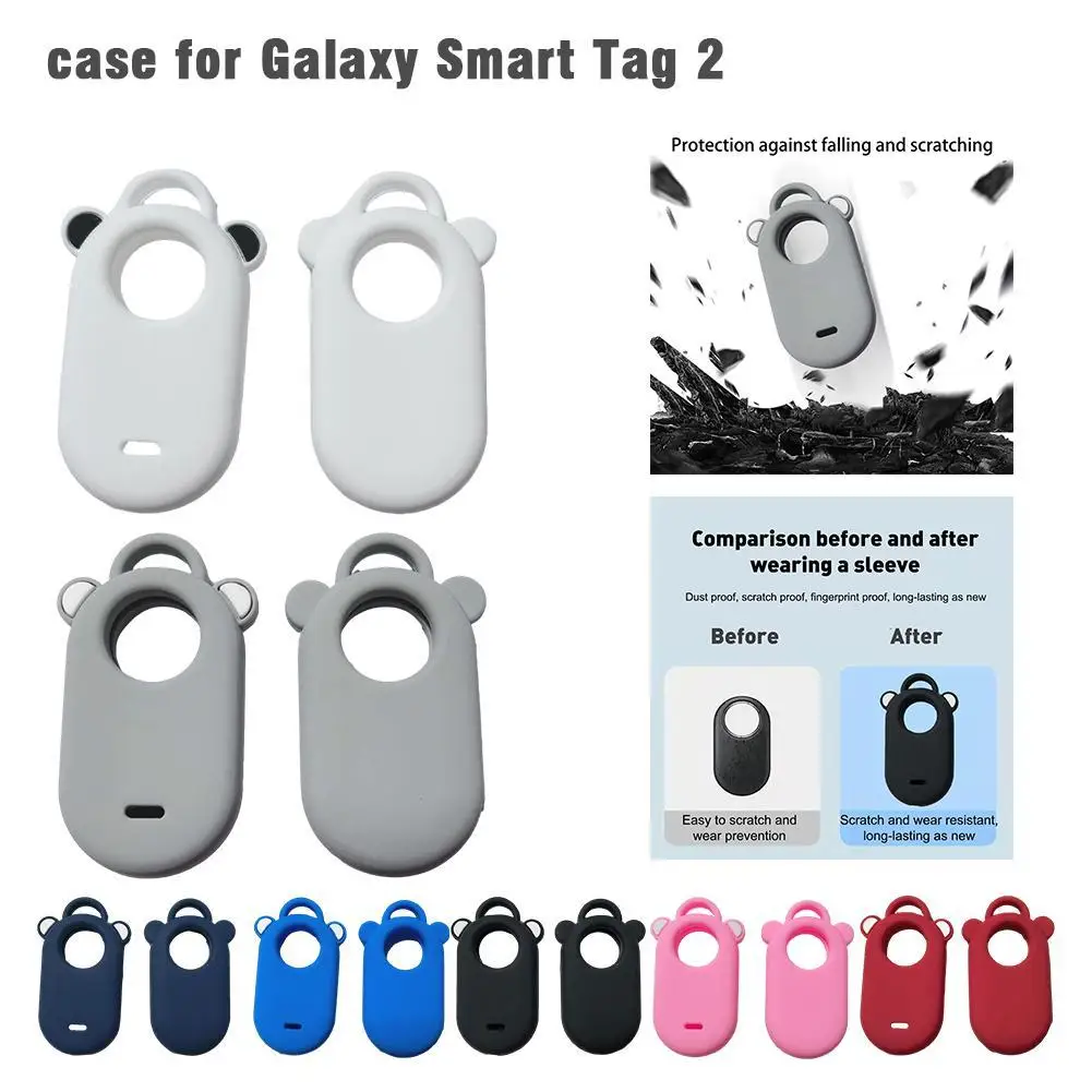 

New Cat's Ears Style For Samsung Galaxy Smart Tag 2 Protective Sleeve Positioning Tracking Anti Loss Device Soft Silicone Shell