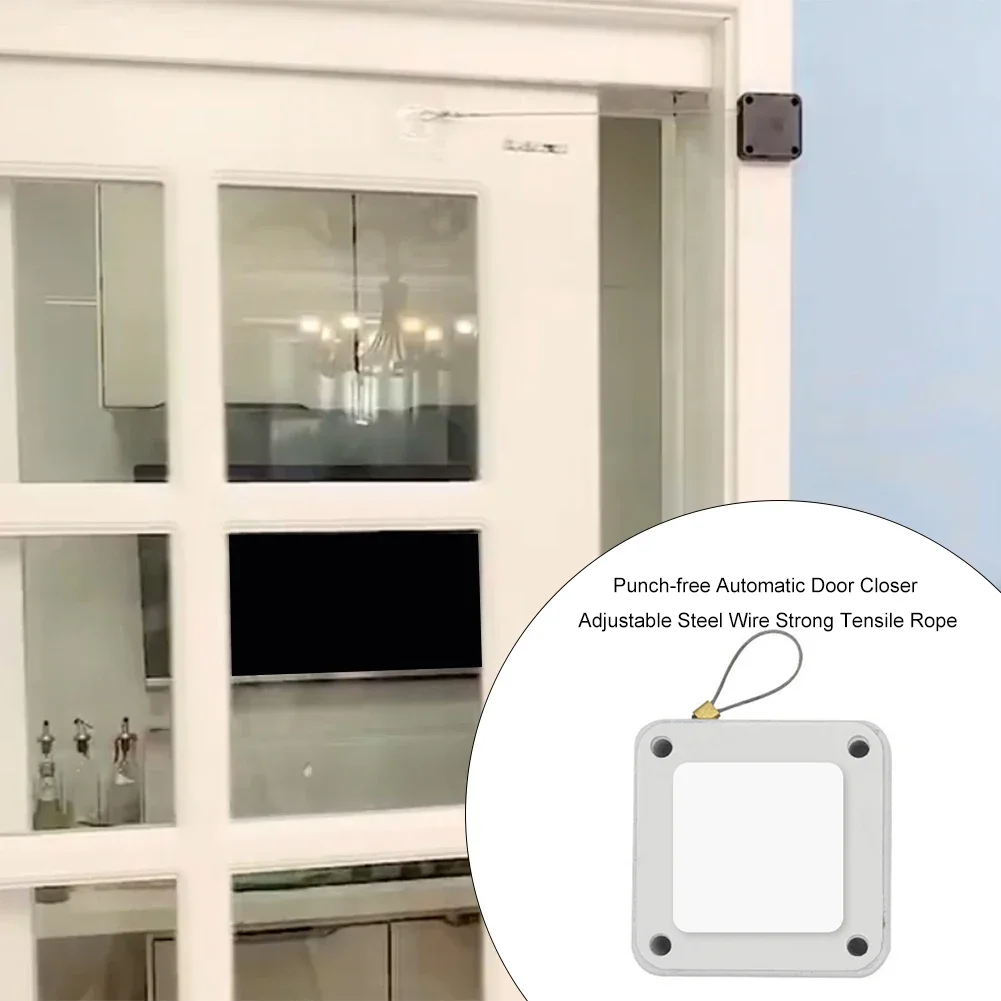 

Sensor Automatic Door Closer Bracket Multifunctional Punch-Free 500g Pull Sliding Door Device Drawers Closing Closer