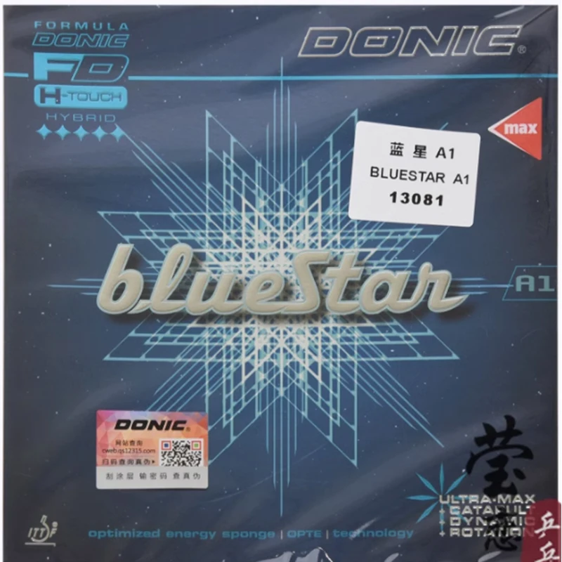 Donic-BLUESTAR Table Tennis Rubber, Hard Sponge, Ping Pong, Fast Attack, A1, A2
