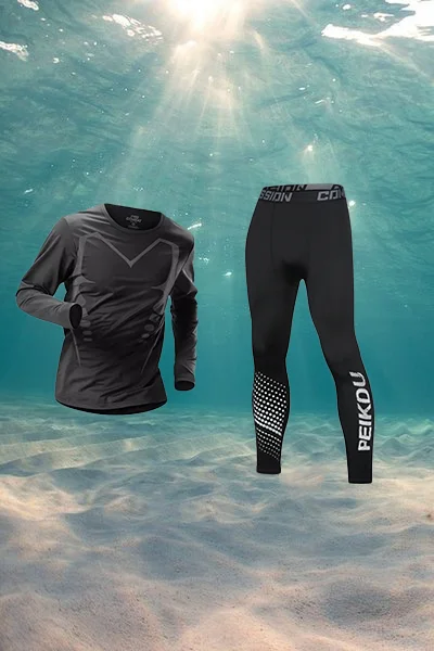 Men's swimsuit full body sun protection long sleeve short sleeve pants Boys swim shorts long pants swim top surf snorkeling beac