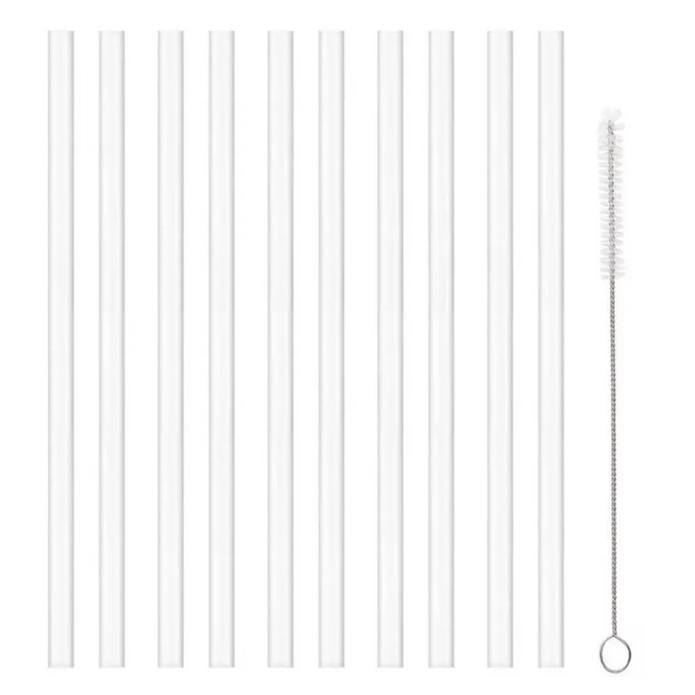 Reusable Plastic Straw with Cleaning Brush