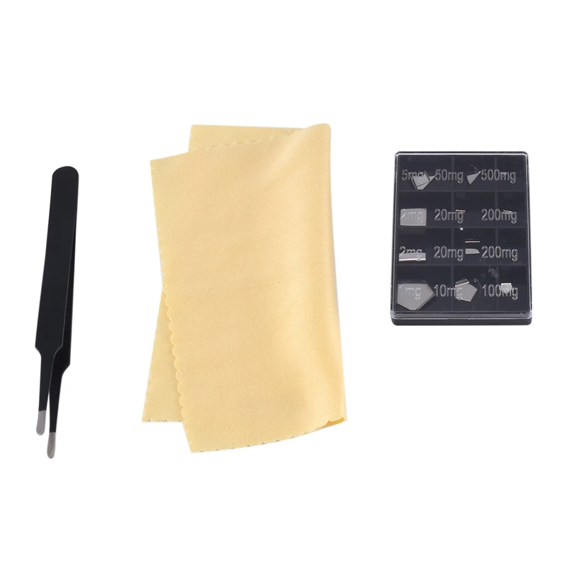 크롬 도금 체중계 무게 세트, 정확한 보정 세트, 가정용 주방 도구용 부품 키트, 1Mg- 500G, 24 개