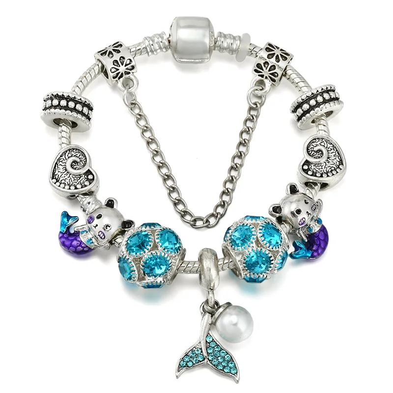 thumbnail image 1 of Pulsera de LinaBell con cuentas de Anime de Disney para mujer, joyería de moda, colgante de flor de borla rosa, dijes, brazaletes para niñas, regalos finos, nuevo, 1 of 5