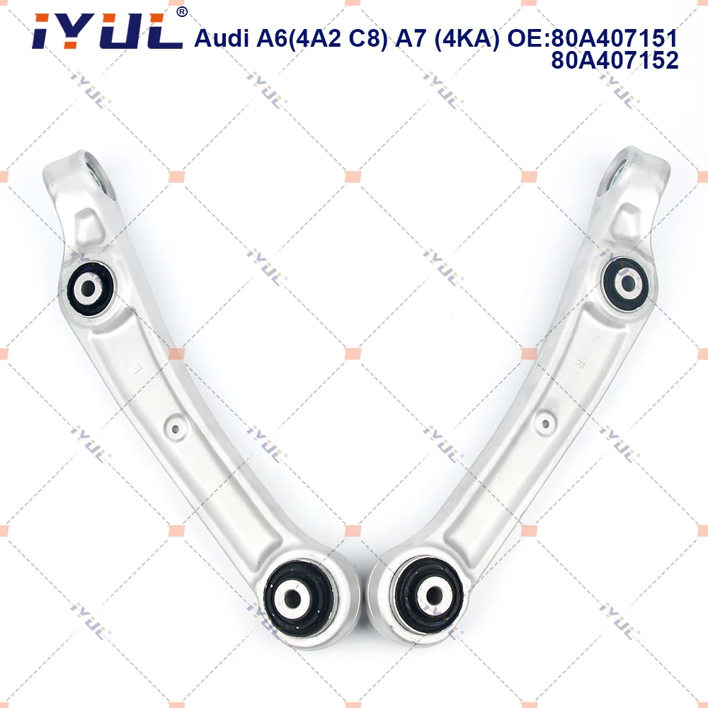 

IYUL Pair Front Lower Left Suspension Control Arm Straight for Audi A6 C8 4A5 A8 4N2 Q7 4MB Porsche CAYENNE 9YA VW TOUAREG CR7