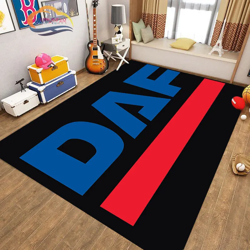

Truck Pattern Rugs D-DAF Logo Carpet for Living Room Decoration Home Large Area Fashion Doormat Bedroom Floor Mat