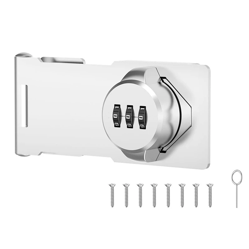 Keyless Cabinet Combination Latch,Cabinet Password Locks For Cabinet,Mailbox,Office File Cabinet Lock Silver Easy Install