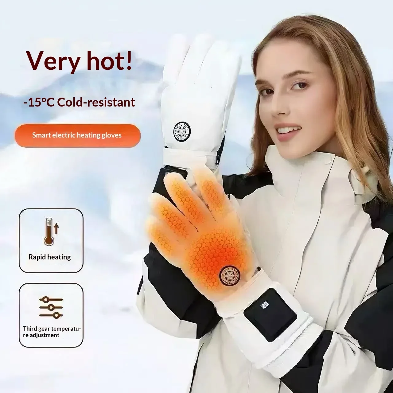 Smart Electric Heated Gloves 3 Gear Adjustable Winter