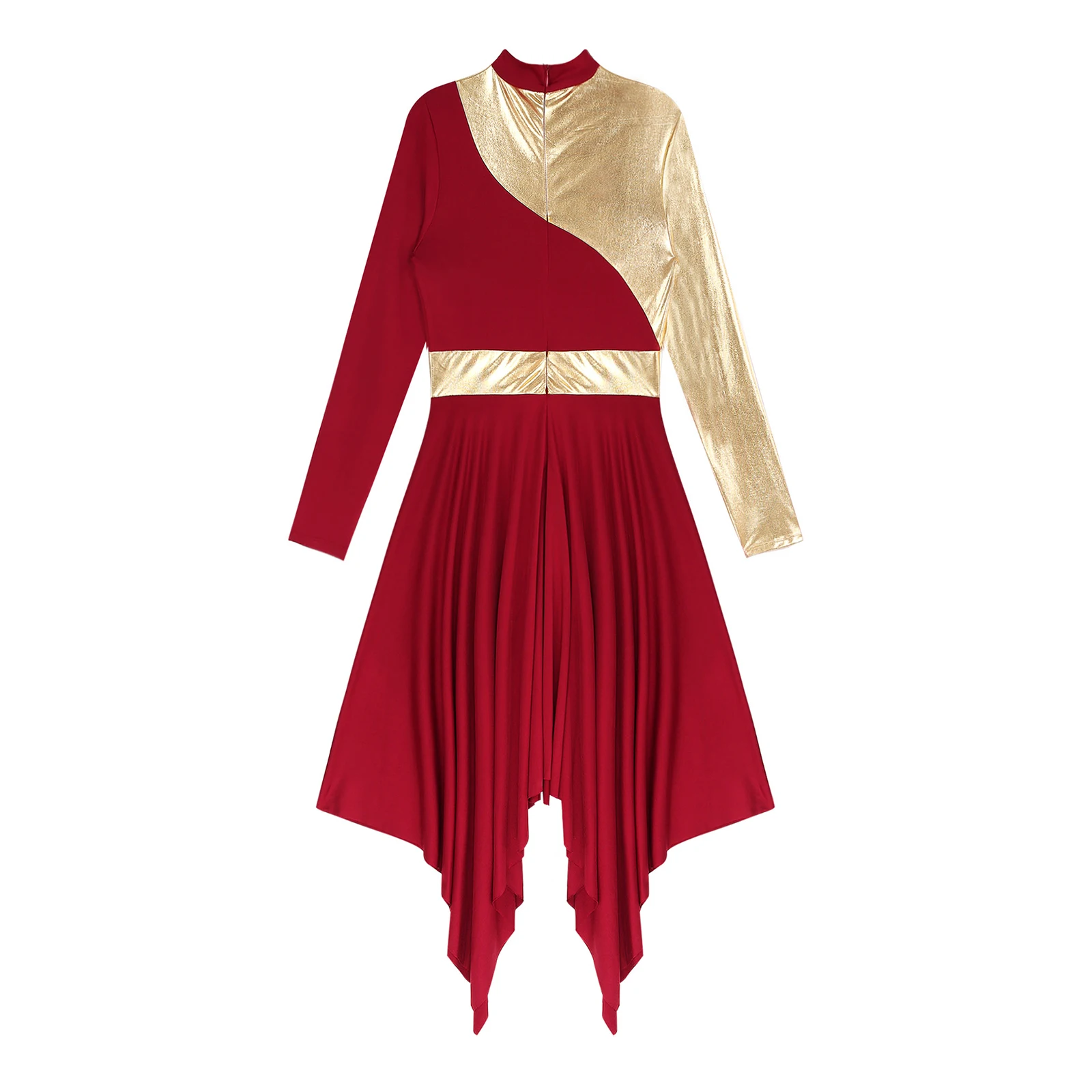 Women's Lyrical Dance Costume Praise Dance Dress Liturgical Tunic Church Worship Choir Performance Clothes