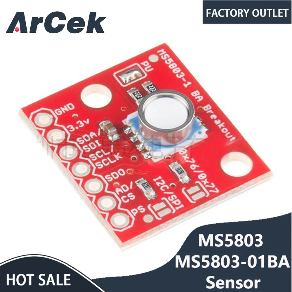 

MS5803 MS5803-01BA Sensor Module Waterproof High Precision Fluid Liquid Gas Pressure Temperature Sensors IIC I2C/SPI MS5803 01BA