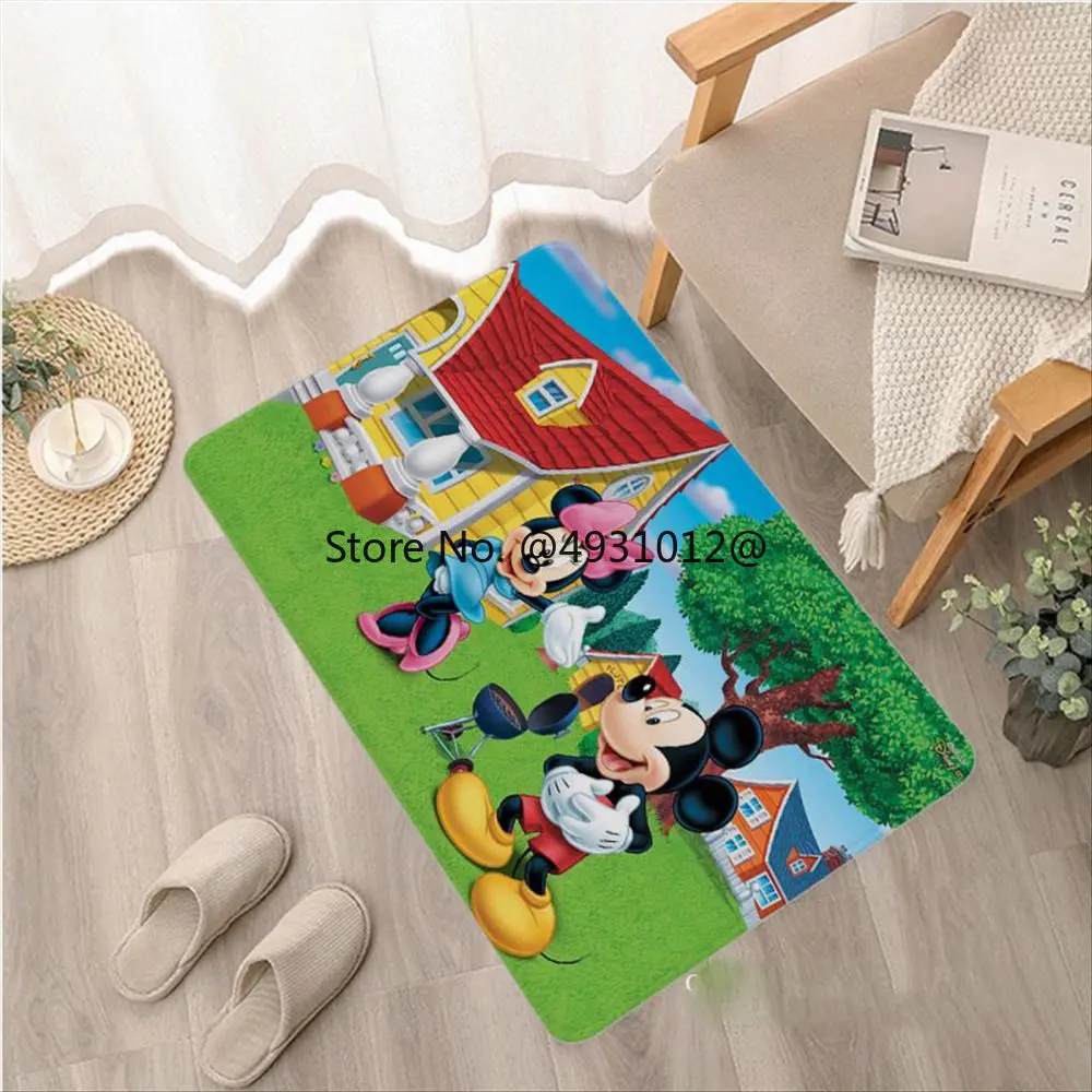

Disney Mickey Minnie Mouse Kids Play Mat Washable Rug Children Boys Girls Living Room Modern Printing Geometric Carpet