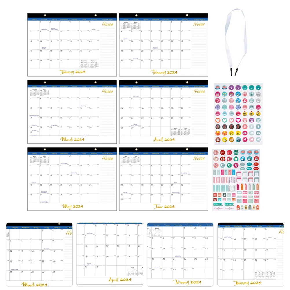 

1 комплект ежемесячного календаря, праздничного настенного календаря, встреч, подвесного календаря для дома