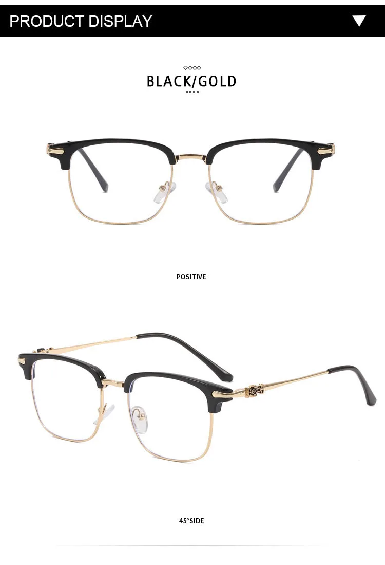 Blue Light Glasses - O-Q CLUB Square Eyeglass Frame with Anti-Reflective Lenses