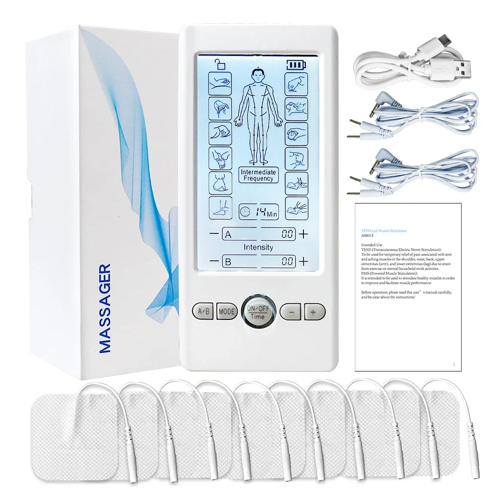 TENS Muscle Stimulator Pulse Body Acupuncture EMS Muscle Massager Physiotherapy Pain Relax Low Frequency Therapy Relax Machine