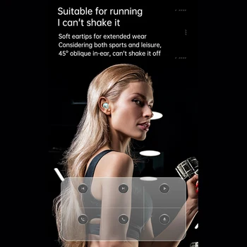 M45 TWS Wireless Bluetooth Headset Stereo Earbuds HiFi Sound Headset Gamer In-Ear Digital Display Esports Gaming Headphones 2