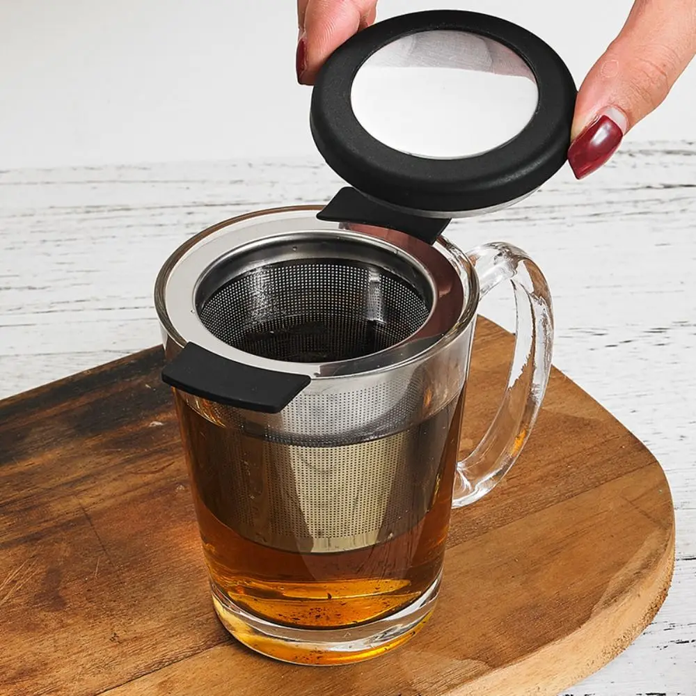 Filtre à Thé 304 Infuser à Thé En Silicone En Acier Avec Couvercle Et