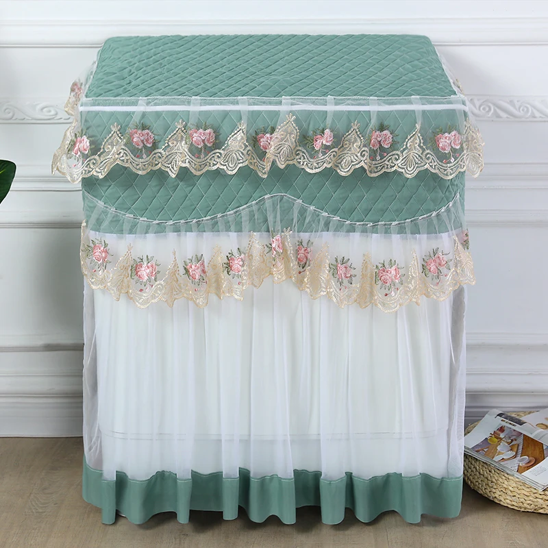 

Thickened Lace Old-fashioned Double Drum Washing Machine Cover Dust Proof Sun Proof Home Decor Protector Washing Machine Covers