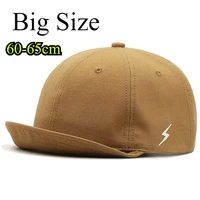 Large Head Up-turn Peak Snapback Hat Man Woman 5CM Short Brim Baseball Cap 55-60cm 60-65cm 1