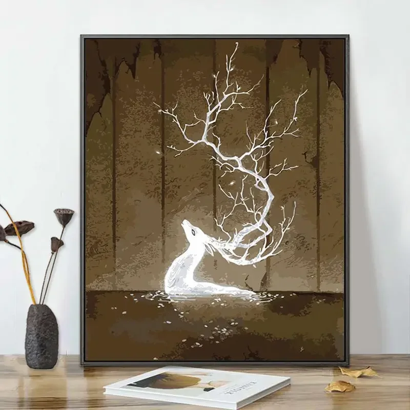 

22849-Tulip diy digital acrylic flower painting explosion hand-filled landscape painting