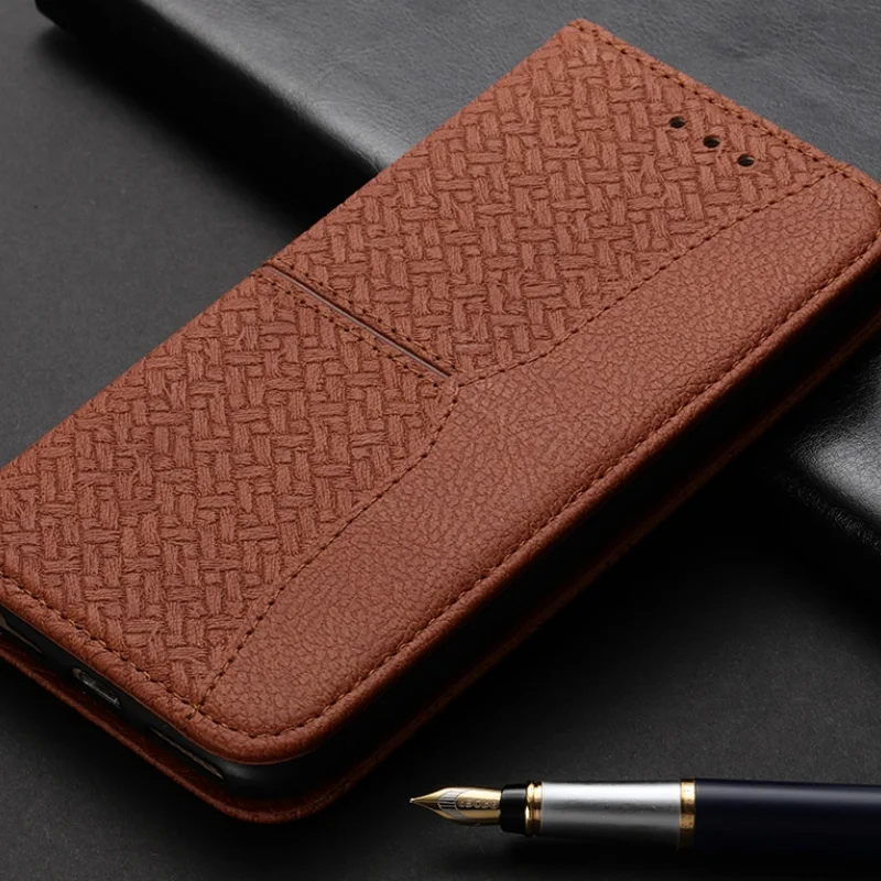 Magnetic Leather Zipper Wallet Phone Case with Card Slots and Wrist Strap