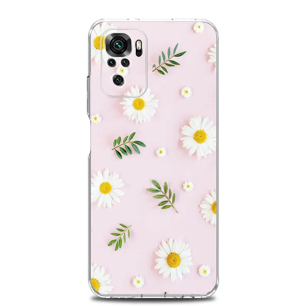 Daisy Graphic Printed Clear TPU Phone Case Cover