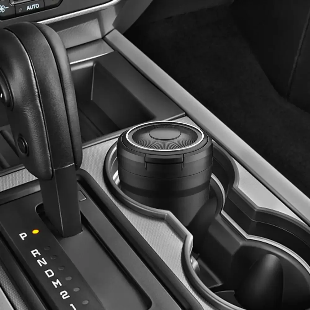 

Car Ashtray Auto Pop Lid Portable Mini Interior with LED Light Accessories