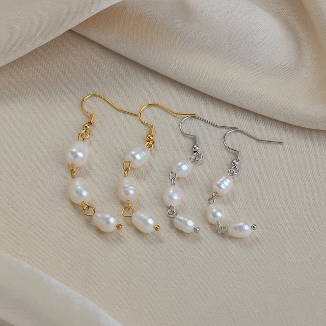 87405-bc1161.jpg c.citybeauty – boucles d'oreilles élégantes en perles naturelles pour femmes, longue chaîne, en acier inoxydable plaqué or 18 carats, bijoux quotidiens