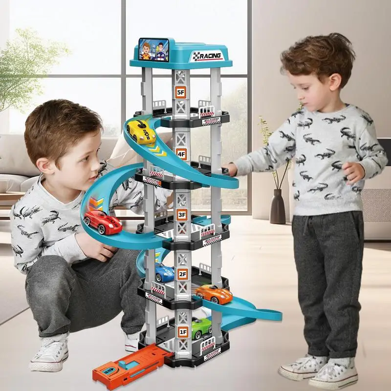 

Детский семейный набор, автомобиль, приключения, парковка, набор для сборки автомобилей, железнодорожная дорога, гараж, трек, Детский Рождественский подарок, модель, игрушки