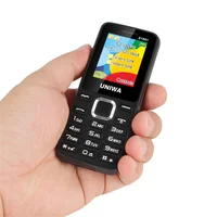 UNIWA E1801 Unlocked Button Phones 1.77Inch 800mAh 2G Feature Phone Dual SIM Standby Mobile Phone For The Old Wireless FM Radio 2