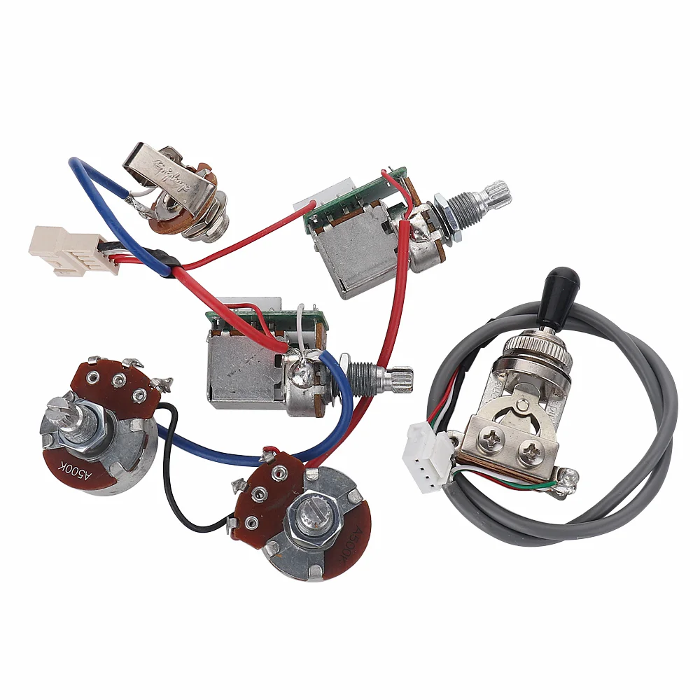 Electric Guitar Pickup Pro Wiring Harness Push Pull Pots with 1 Toggle  switch 4 Pots 1 Jack for Epi LP SG Guitar| | - AliExpress