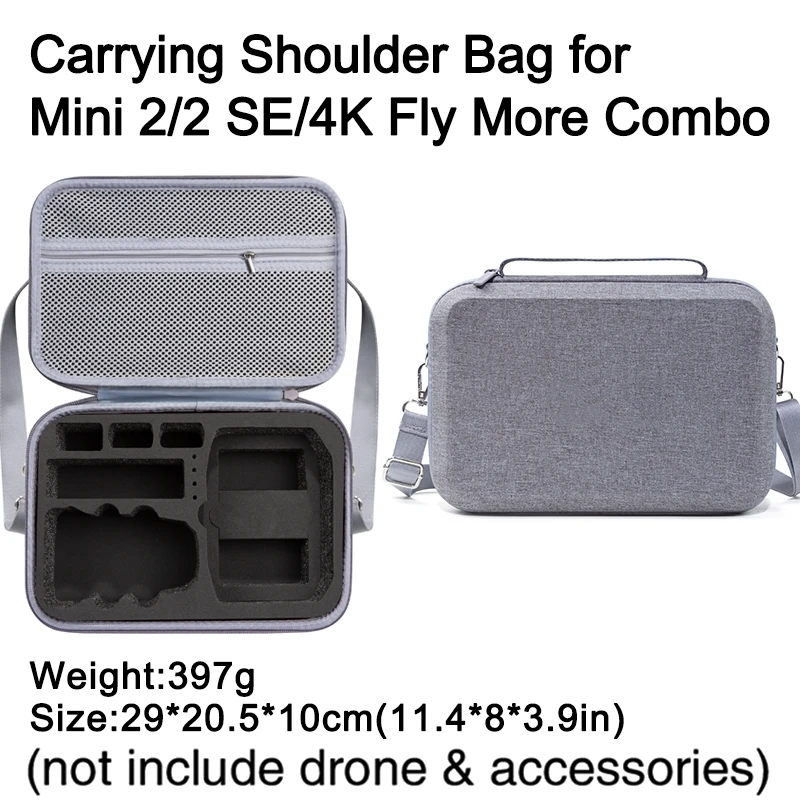 Drone Accessories Drone Storage Case Drone Storage Bag Drone Backpack Drone Storage Box for DJI Mini 4K/Mini 2 SE/Mini 2 Fly More Combo Shoulder Bag RC N1 Shock-proof Waterproof Carrying Case