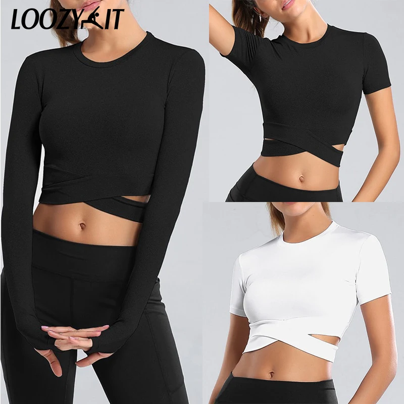 Sports T Shirt Sports Tight Yoga Shirts Crop top Women short sleeve t-shirt Gym Tops Fitness Running Workout Sport top Gym Wear Sports Wear sports t shirt yoga shirt sports shirt