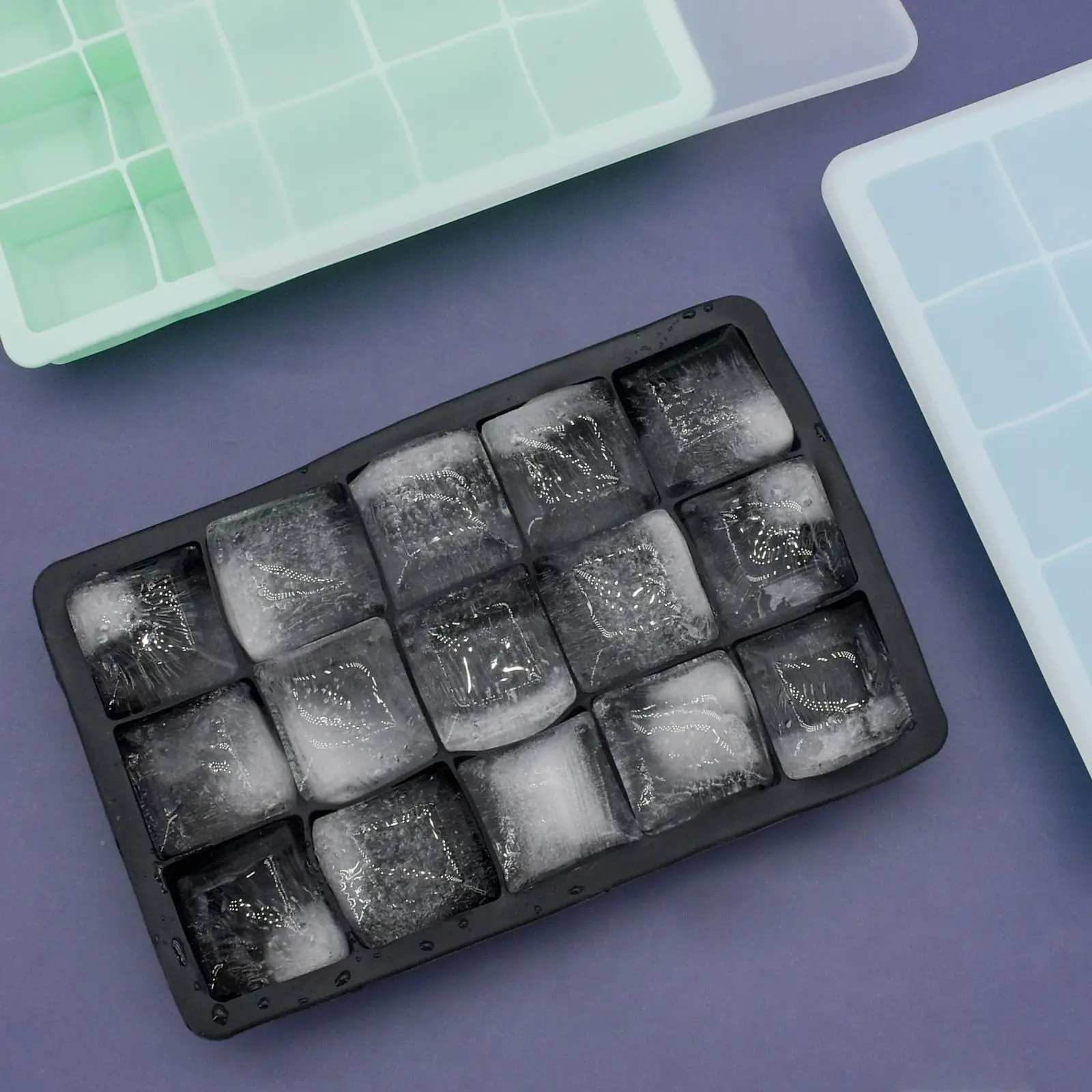 15 grid silicone ice grid creative home DIY ice block mold with cover ice making mold 2
