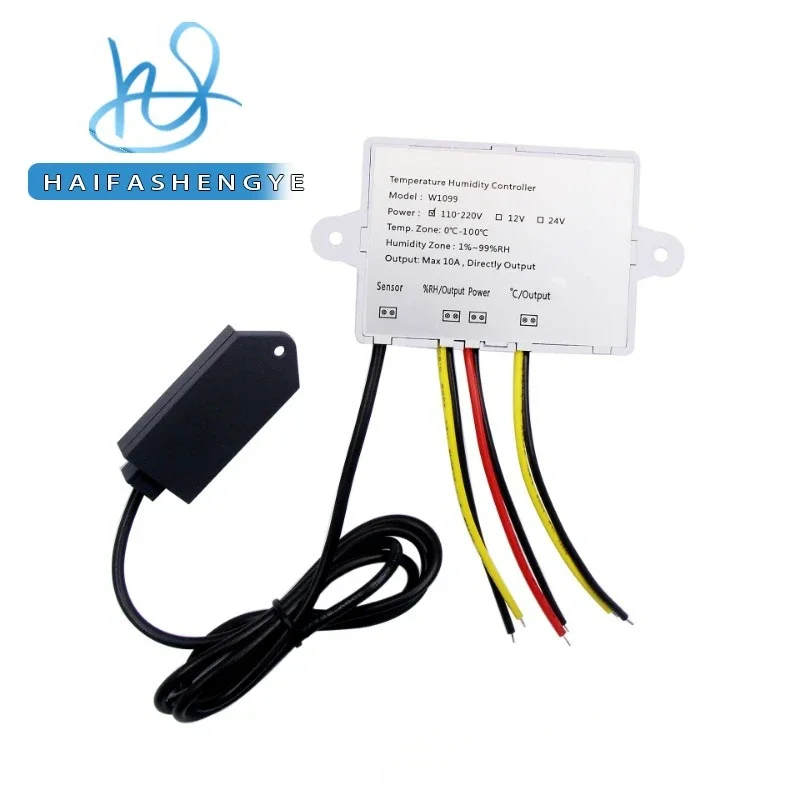 Dual Display Digital Temperature Humidity Controller DC 12V 24V AC 110-220V Thermostat Humidistat Regulator Incubator, temperature humidity controller