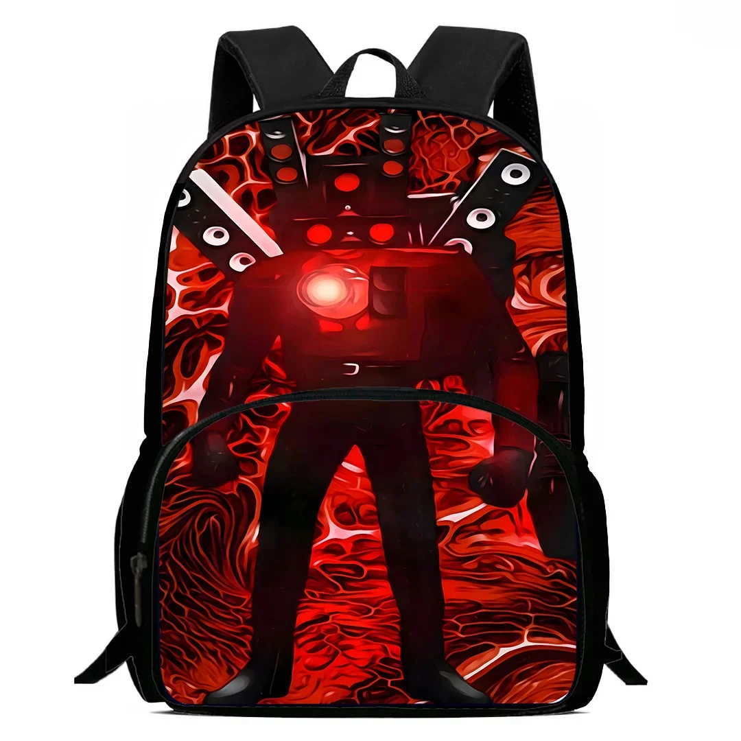 Kids Backpacks Boys and Girls Student Birthday Gift Child Skibidi Toilet School Bags Large Capacity Camping Durable Rucksack 4