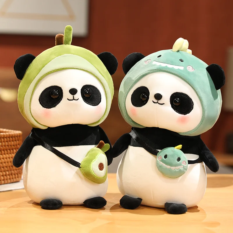 Peluche de Panda redondo gordo de erizo suave, peluches bonitos de pelo  largo, almohada de Animal de Peluche, bonito regalo de Navidad, corazón de  niña - AliExpress