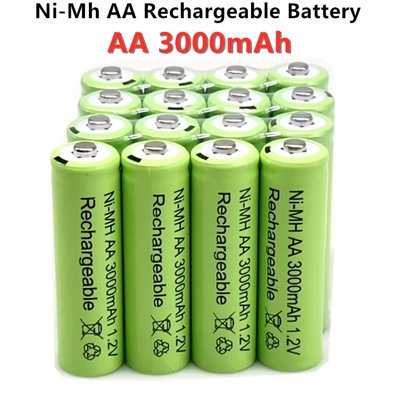 

Free Shipping1.2V AA 3000mAh NiMH 1.2V Rechargeable Batteries Green Battery Garden Solar Lamp LED Flashlight Lantern Lamp Torch