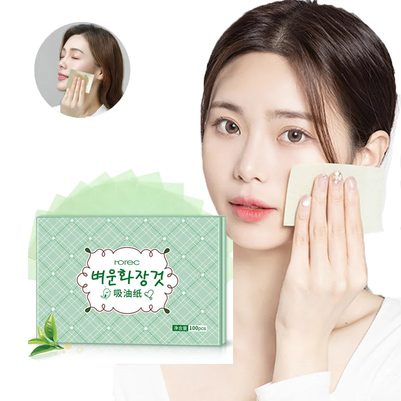 

Green Tea Fragrance Face Protable Facial Absorbent Paper Oil Control Wipes Refreshing Comfortable Absorbing Sheet Face Cleaning