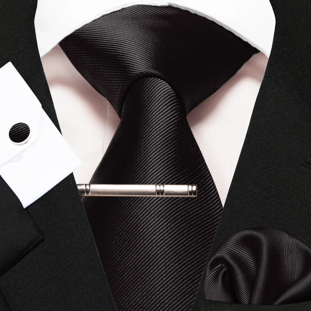 Neck Tie Handkerchief Cufflinks Set For Men