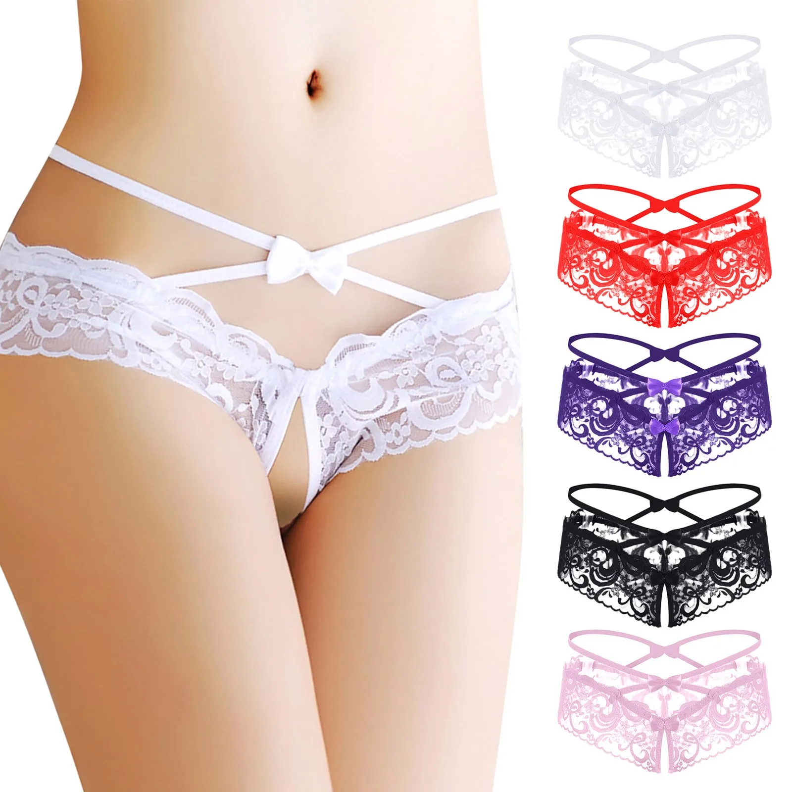 Sexy-Lingerie-Lace-Sexy-Women-S-Panties-Plus-Size-Lace-Cross-Bow-Sexy-T