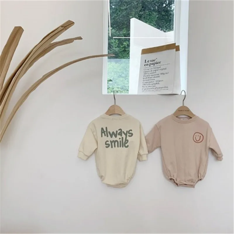 New Fashion Smiley Lettler Print Baby Girl Long Sleeve Clothes Set Infant Sweatshirt + Casual Pants 2pcs Suit Boys Outfits 0-24M Baby Clothing Set medium