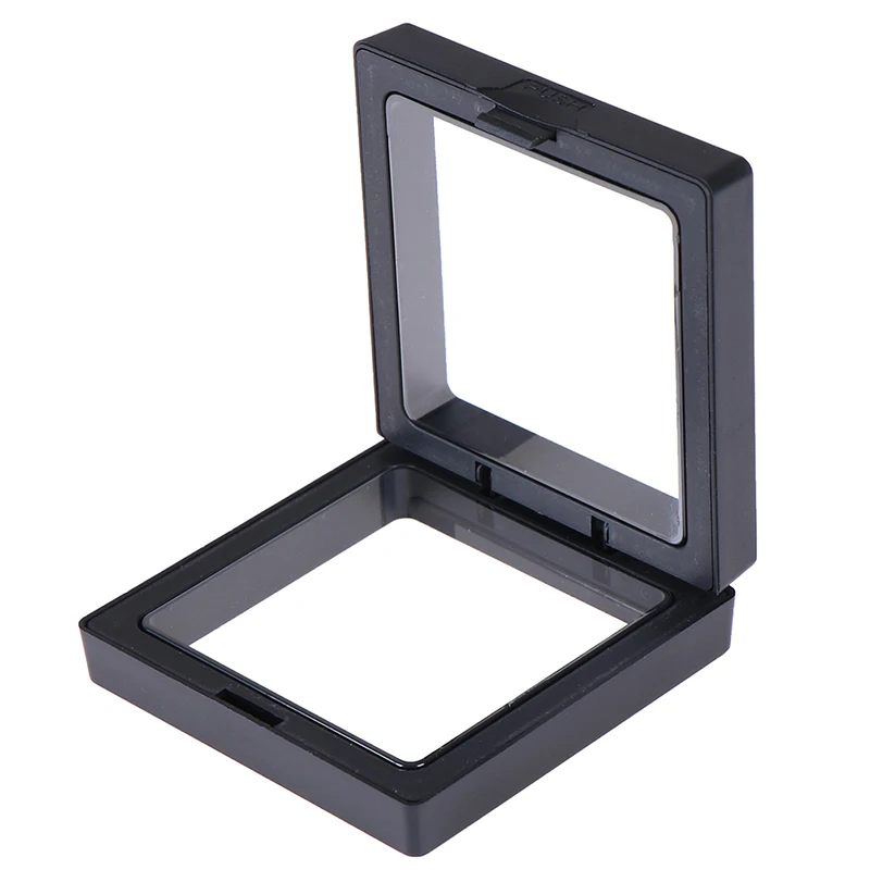 Display Stand Jewelry Tray 3D Floating Picture Frame Box Jewelry Home Display Stand Ring Pendant Holder Protect Jewellery Presentation Case