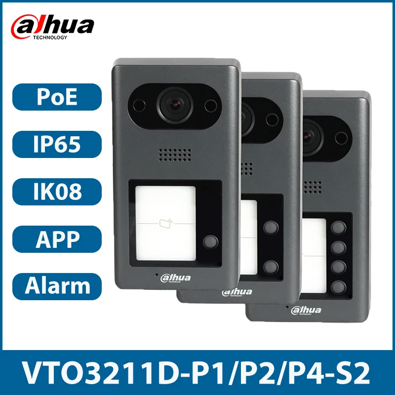 

Dahua Villa Door Station Night Vision Two-way Audio Alarm Built-in Speaker Doorbell VTO3211D-P1-S2 VTO3211D-P2-S2 VTO3211D-P4-S2