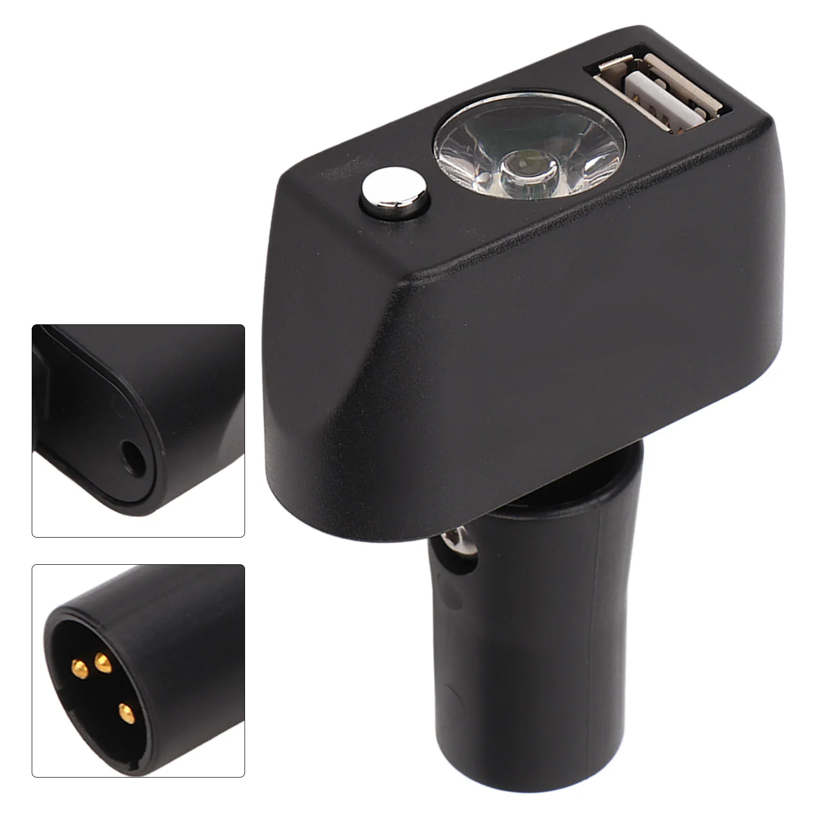 Wheelchair Lighting Accessories Electric Wheelchair Universal USB Charging 3 Pin XLR Head Adjustable Angle for Night
