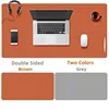 40x80CM Dual-Sided Desk Pad PVC Leather Large Mouse Mat for Office Home Desk Protector Non-Slip Waterproof Easy Clean 2