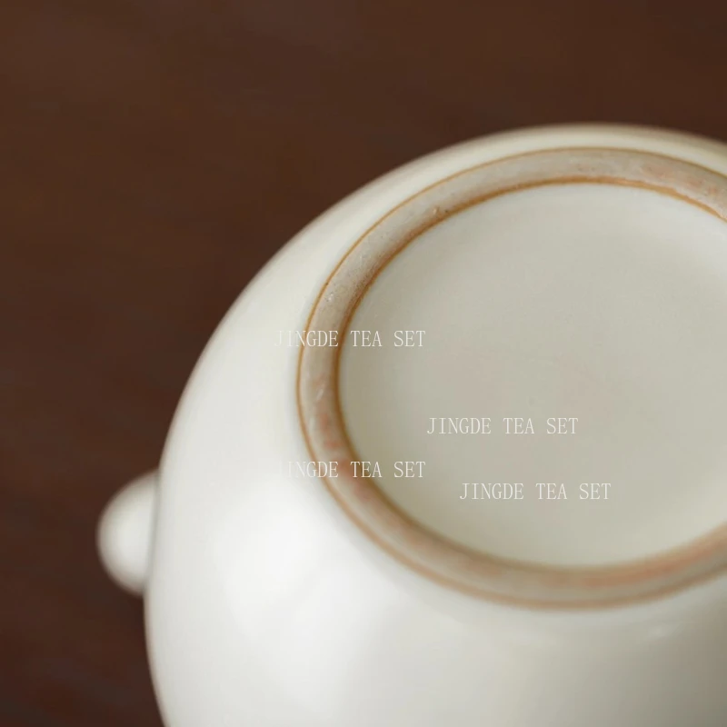 Ceramic Ru Kiln Rice Yellow Teapot Household Small Single Teapot High End Crackable Kung Fu Tea Set Chinese Puer Tea Pot