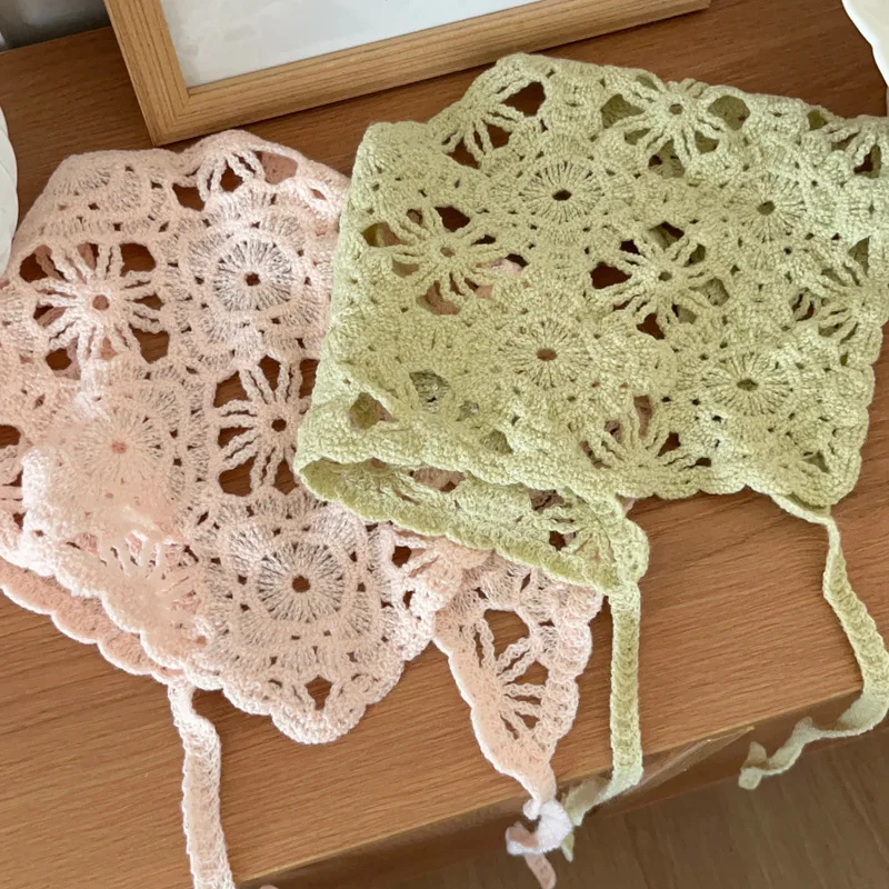 Fashion Knitted Headscarf Women French Pastoral Style