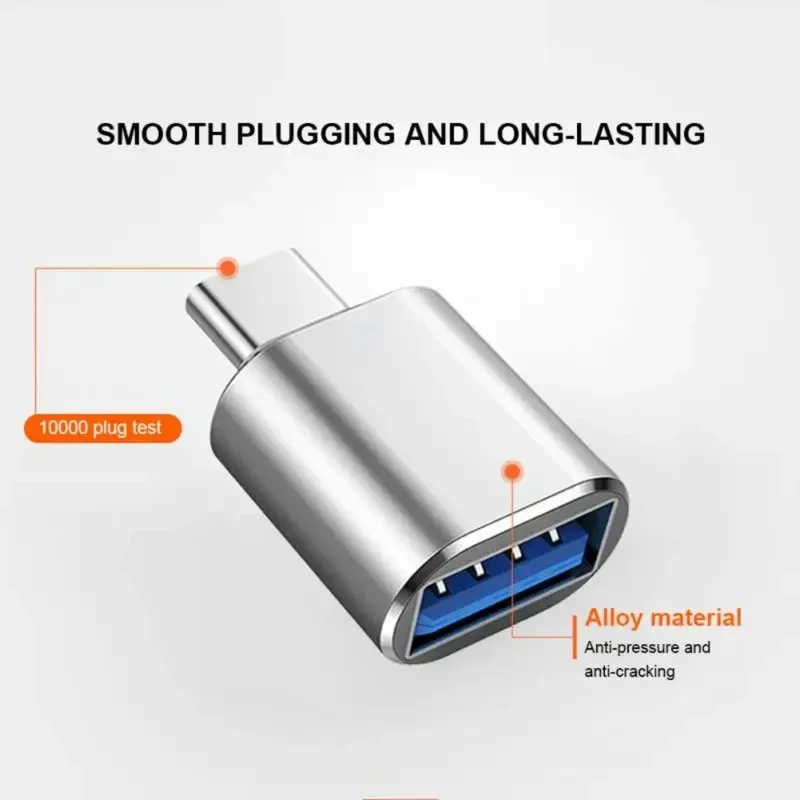 1-4개 USB A 타입 수-USB 타입-C 암 어댑터 변환기, 타입 C-USB 3.0 OTG 어댑터 커넥터 (노트북, 휴대폰 데이터 전송용)